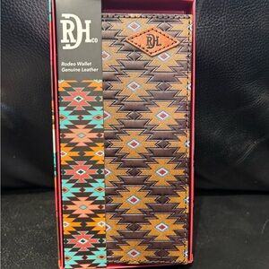 Aztec Pattern Leather Wallet